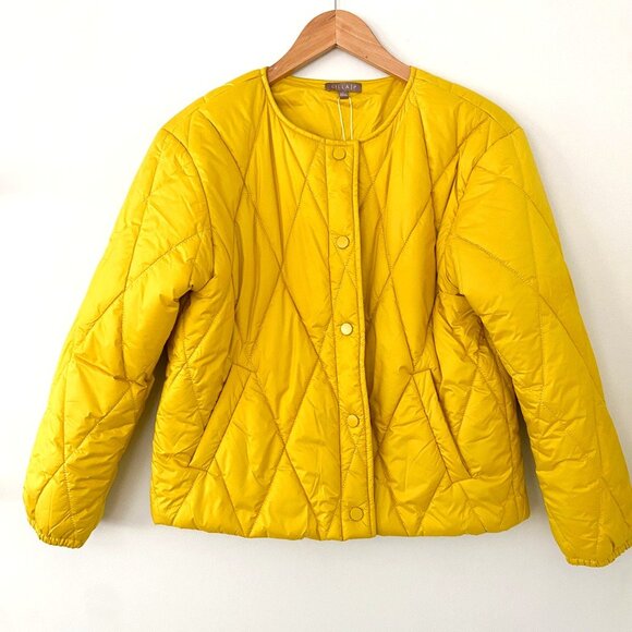 Lilla P Diamond‎ Quilted Jacket – Size M – NWT Yellow Barn Jacket Fall Quilted - Picture 3 of 9